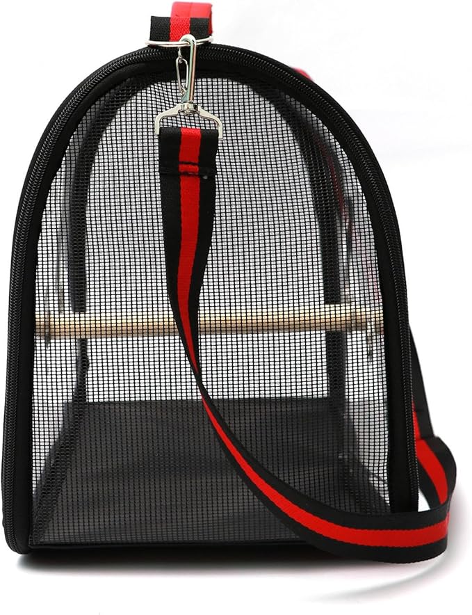 VIDECOR Pet Birds Bag, Lightweight Bird Carrier PVC Transparent Travel Cage Foldable Ventilation Pet Bird Travel Backpack Breathable Bird Travel Cage Portable Travel Bird Cage,A
