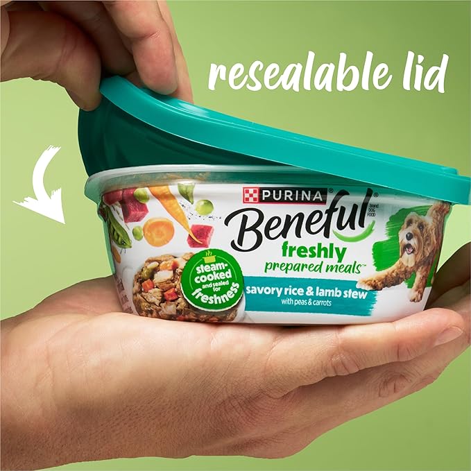 Purina Beneful Freshly Prepared Blends Wet Dog Food With Salmon, Sweet Potatoes, Brown Rice and Spinach - (Pack of 8) 10 oz. Tubs