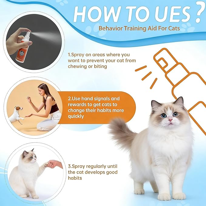 Cat Deterrent Spray Protect Furniture, Sofas, Carpets Cat Repellent Indoor and Outdoor (1pcs)