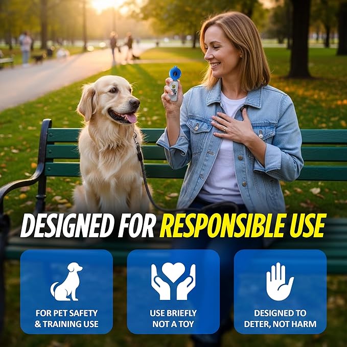 Dog Bark Deterrent Device, Air Horn for Dogs, Loud Blow Horn for Dog Training & Behavior Redirection, Barking Stopper, Jumping, Fighting, and Chasing, Humane Anti Barking Device for Dogs