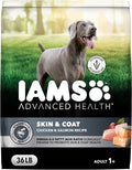 IAMS Advanced Health Skin & Coat Dry Dog Food, Adult Dog Food Dry Chicken and Salmon Recipe, 36 lb. Bag