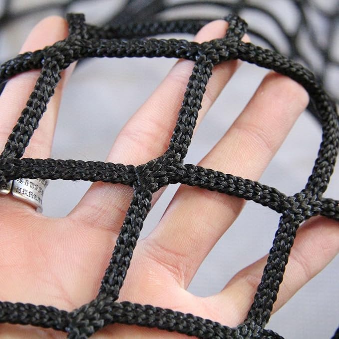 Store Partition Net In Black Knotless Polyester,Scenic Area Fall Protection Nets Mesh Hammock,Balcony Stairs Safety Protective Netting,Kids Playground Fence R(Size:2M×8M(6.5FT×26.2FT),Color:Black)