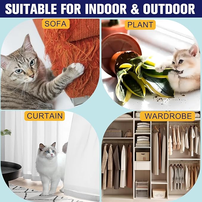 Bitter Apple Cat Deterrent Spray, Natural Pet-Safe Formula for Indoor & Outdoor Use, Stops Chewing & Scratching, Protects Sofa, Carpets & Furniture, Helps Improve Cat Behavior (150ml / 5.07oz)