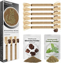 Cat Toys, 6 Silvervine Chew Sticks & 1PCS Organic Catnip & 1PCS Silvervine Powder, Cat Dental Toys for Kitten Teeth Cleaning, Matatabi Cat Toy