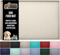 GORILLA GRIP 100% Waterproof Raised Edge BPA Free Silicone Pet Feeding Mat, Dog Cat Food Mats Contain Spills Protects Floors, Placemats for Cats and Dogs Water Bowl, Pets Accessories 16x10, Cream
