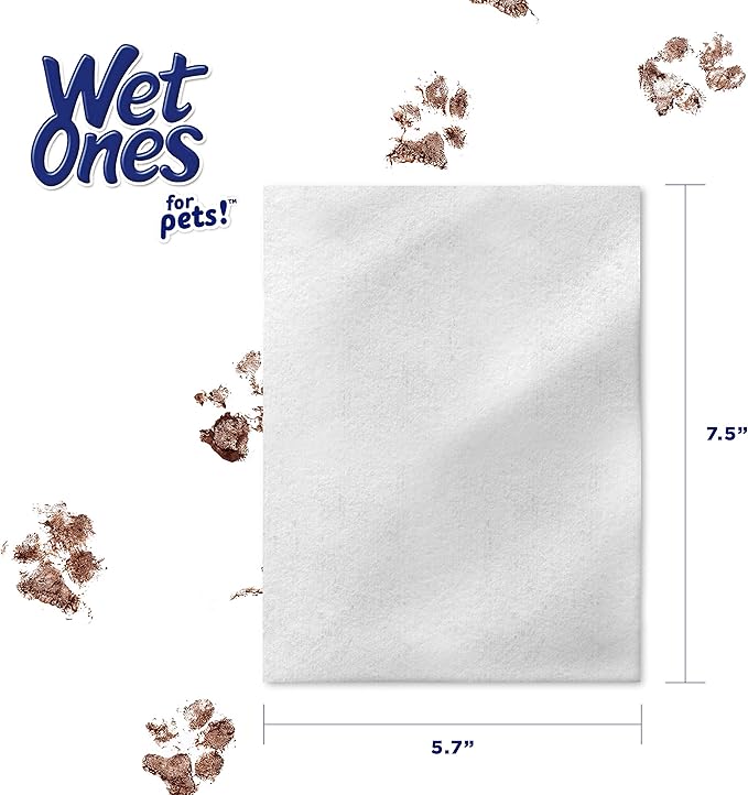 Wet Ones Multi Purpose Pets Wipes, 300 Count, Fragrance Free, Dog Wipes with Vitamins A C and E, Wet Lock Seal