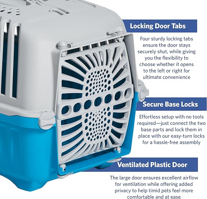 MidWest Homes for Pets Spree Travel Pet Carrier | Hard-Sided Pet Kennel Ideal for XS Dog Breeds, Small Cats & Small Animals | Dog Carrier Measures 22.3L x 14.2 W x 15H - Inches