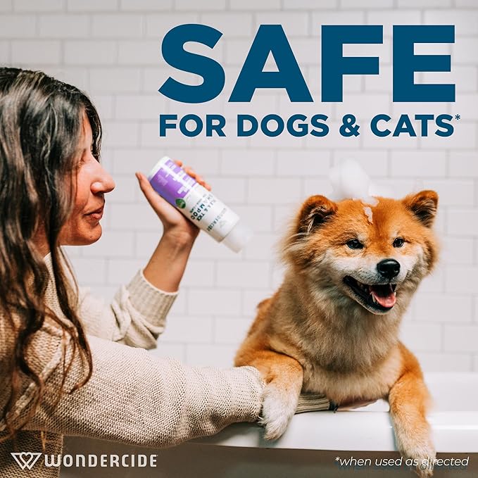 Wondercide - Flea & Tick Shampoo for Dogs and Cats - Flea and Tick Treatment with Natural Essential Oils - for Pets Over 4 Months - Powered by Plants - Rosemary - 12 Fl oz