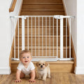 Easy Step Walk-Thru Baby Gate – Adjustable Safety Gate for Babies & Pets, Pressure Mount Kit, Includes Wall Cups – 29.7-40.5W x 30.5H, Auto-Close