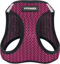 Best Pet Supplies Voyager Step-in Air Harness - All Weather Mesh, Reflective, No Pull Harness for Dogs, Cats - Secure with Hook & Loop Fastener, Buckle, Double D-Rings - Fuchsia 2-Tone, L