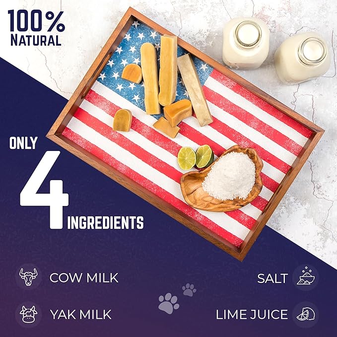 Devil Dog Pet Co. Himalayan Yak Cheese Dog Chews, Small - 8 Pack, 100% Natural & Healthy, Lactose-Free, Long-Lasting Dog Treats, Premium Yak Milk Chew Bones for Dogs