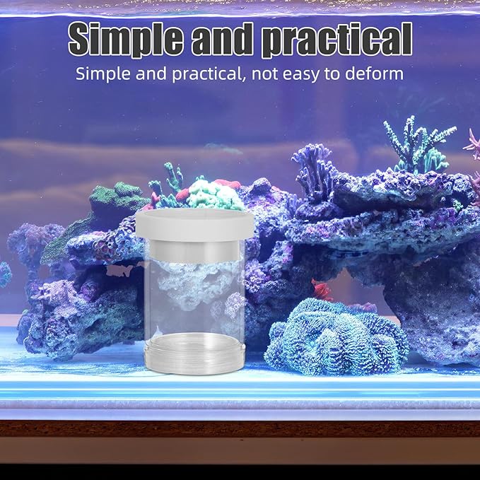 BESPORTBLE Floating Aquarium Fish Breeding Isolation Box with Egg Incubator Net, Small White Fry Hatchery Chamber for Guppy and Small Fish Tank Breeding