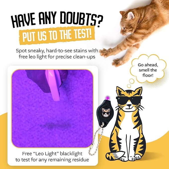 P*SS OFF+ All Purpose Stain and Odor Remover - Professional Strength Cat Pee Odor Eliminator, Deodorizer for Pet Urine & Poop, Carpets, Upholstery, Leather, Non Toxic Air Freshener for Home - 1 Gallon