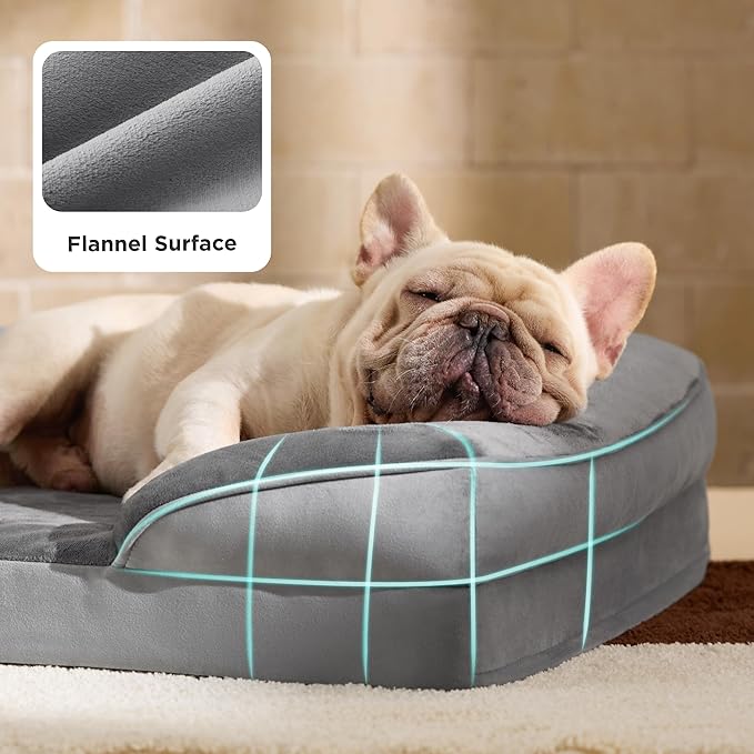 Bedsure Orthopedic Dog Bed Medium Size Dogs - Washable Medium Dog Cat Bed Waterproof, Comfort Pet Couch Sofa with Washable Removable Cover, Pets Bed with Nonskid Bottom, Pink, 28"