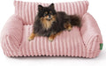 Cute Couch Bed for Pets, Supportive Cat Sofa for Indoor Cats, Small Dog Sofa Bed for Small Dogs, Pink, 24 inches