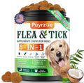 5-in-1 Dog Flea and Tick Treatment Chewable, Natural Flea and Tick Prevention for Dogs Chewable - Flea & Tick | Hip & Joint | Skin & Coat | Immunity Support | Digestive for All Breeds & Sizes