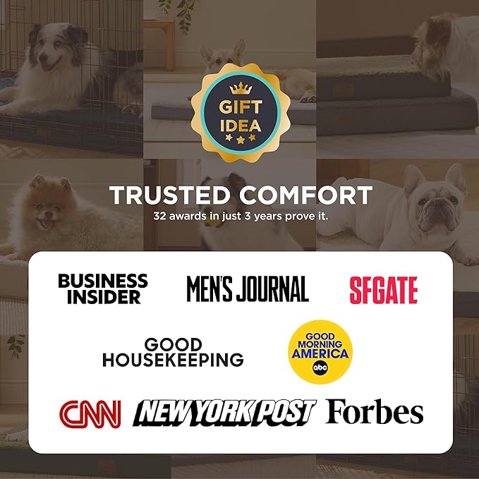 Bedsure Dog Beds Large Sized Dog - Comfy Flat Pet Beds with Removable Washable Cover, Orthopedic Egg Crate Foam Puppy Mat, Suitable for Pet Up to 65 lbs
