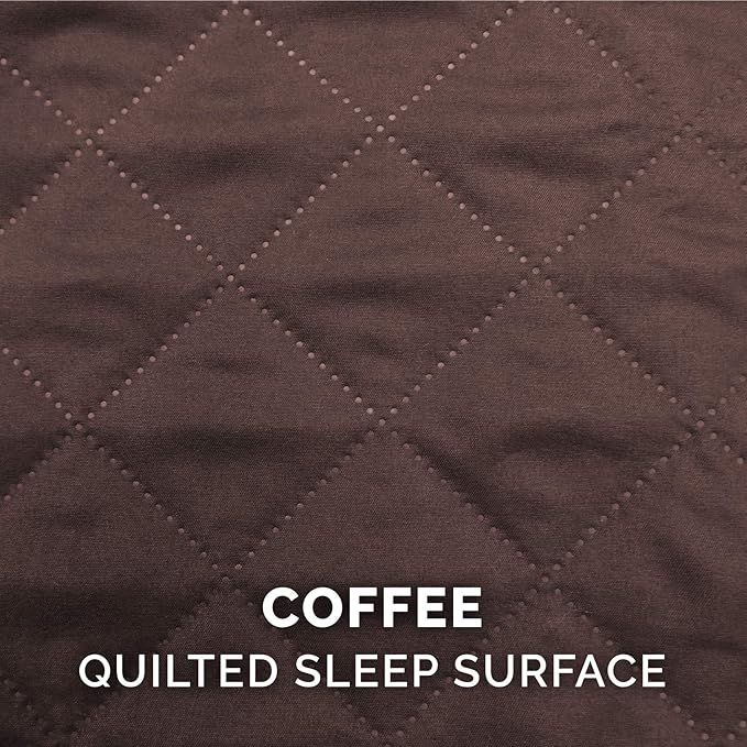 Furhaven Replacement Dog Bed Cover Quilted Sofa-Style, Machine Washable - Coffee, Jumbo (X-Large)