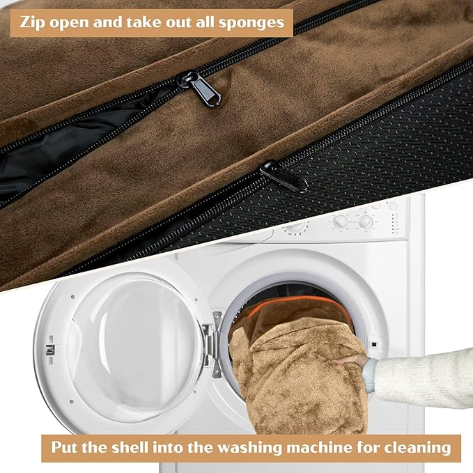 Comfort Expression Orthopedic Dog Bed for Small Dogs 24x16 Inch, Waterproof Supportive Egg Crate Foam Small Pet Bed with Removable Bolsters, Dog Couch with Washable Cover & Non-Slip Bottom, Brown