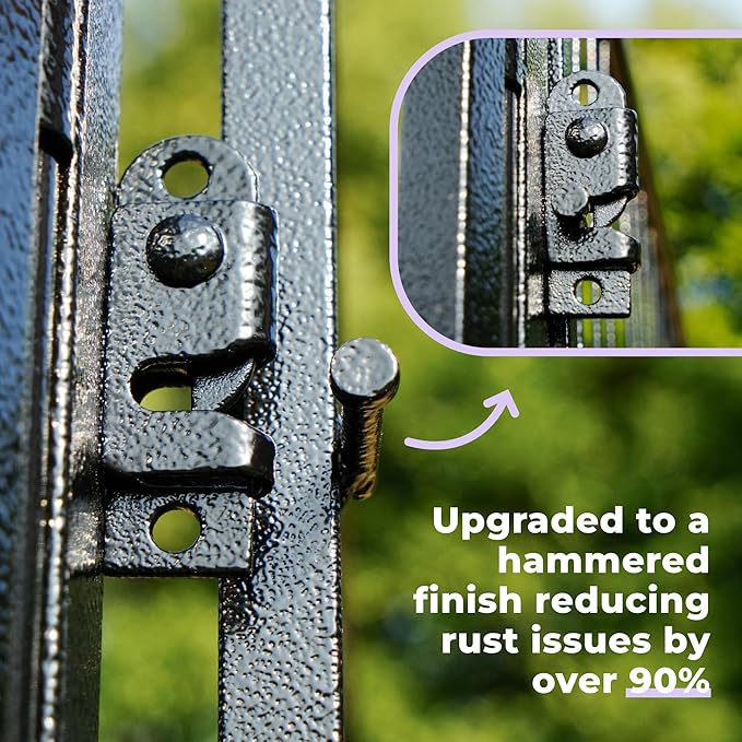 SunsGrove Dog Playpen with Wider Door, Heavy Duty Dog Pen, Anti Rust Dog Fence, Easy Insert into Soil, Pet Playpen for Yard RV Camping (50 inch, 12 Panels)