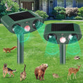 Cat Repellent Outdoor, Solar Ultrasonic Animal Repellent, Squirrel Repellent, Raccoon Deterrent, Waterproof Dog Repellent, Deer, Skunk, Mole Repellent, Motion Detector and LED Flashing Light (2)