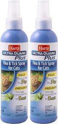 Hartz UltraGuard Plus Cat Flea & Tick Spray, 8 oz (Pack of 2)
