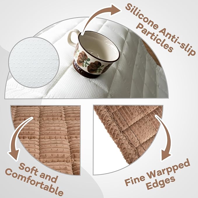 Washable Dog Couch Cover Protector, Non Slip Dog Bed Mat Machine Washable Large Blanket for Dogs, Pet Couches Covers for Sofa (Coffee, 27.6 * 59.1 '')