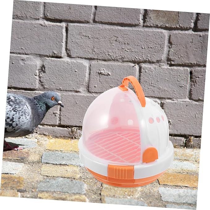 Toyvian Portable Bird Carrier Cage Breathable Travel Cage for Parrots Birds Lightweight Handle Design for Hiking Outings