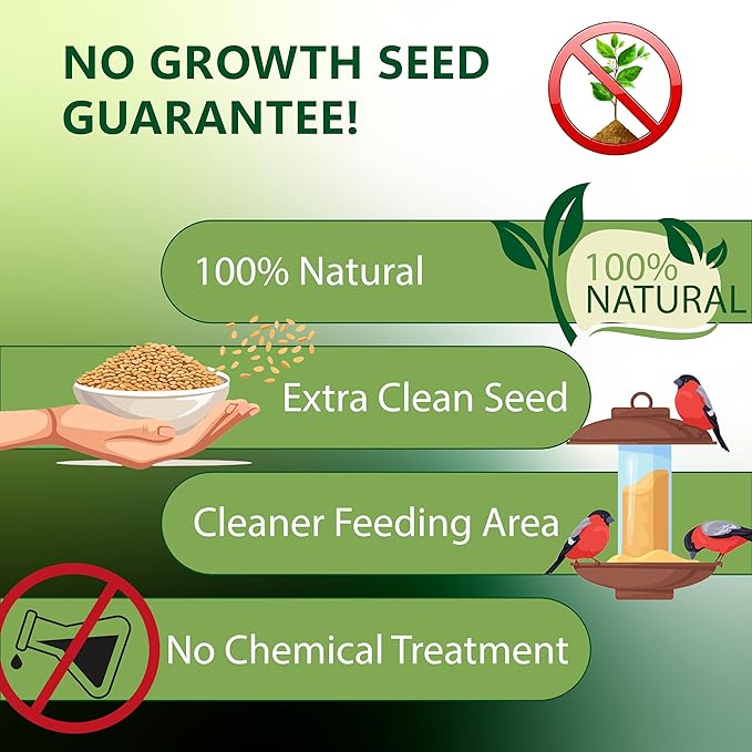 Happy Wings Cardinal Blend Bird Food, Mix of Sunflower and Safflower Seed, 5 Pounds | No Grow Seed | Bird Food for Wild Birds