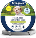 PetArmor Extend Dog Flea and Tick Treatment & Prevention Collar for Small Dogs up to 18 lbs., 8 Months of Protection, Odorless & Non-Greasy, Waterproof, Kills Fleas, Ticks, and Larvae, 1 Count