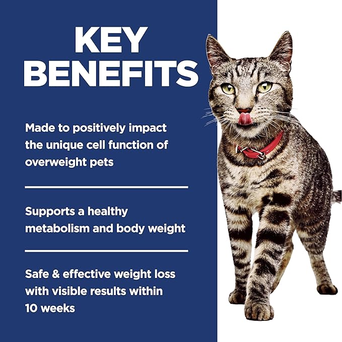 Hill's Science Diet Perfect Weight, Adult 1-6, Weight Management Support, Dry Cat Food, Chicken Recipe, 7 lb Bag