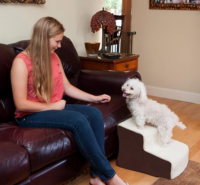 Pet Gear Easy Step II Deluxe Soft Pet Step in Oatmeal & Chocolate
