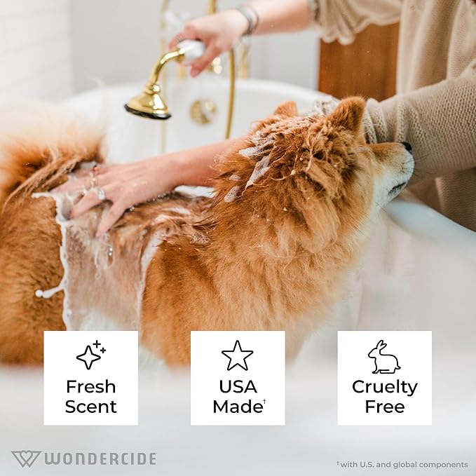 Wondercide - Flea & Tick Shampoo for Dogs and Cats - Flea and Tick Killer Treatment with Natural Essential Oils - for Pets Over 4 Months - Powered by Plants - 12 Fl oz