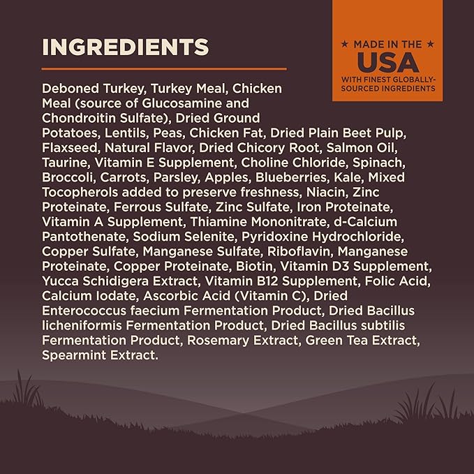 Wellness CORE Adult Dry Dog Food, Grain Free Kibble, Natural, High Protein, Turkey and Chicken Recipe, 12 lb Bag