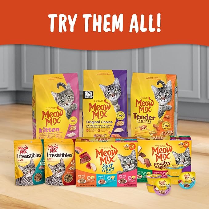 Meow Mix Poultry Selections Wet Cat Food, Variety Pack, 2.75 Ounce Cup (Pack of 24)