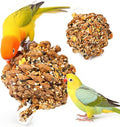 Abizoo Natural Pinecone Chew Toys with Edible Sunflower & Veggies - Malt Sugar Coated Foraging Enrichment for Parrots Cockatiels Conures Budgies Immune & Digestive Support Safe Bird Toy 2pcs