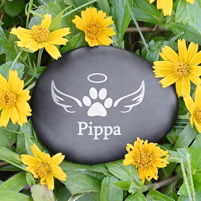Pet Loss Gifts - Personalized Pet Memorial Stones - Dog Memorial Stone - Pet Remembrance Gifts - Pet Memorial Gifts - Loss Dog Sympathy Gifts - Cat Memorial Gifts - Dog Memorial Gifts