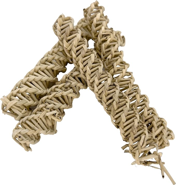 5309 Pk8 Large Vine Twists - Natural Handwoven Vine Ladder Bird Foot Toys, Easy to chew and Break, Lots of Small Vine Pieces, Stick Treats Inside, Great for Sm & Med Size pet Birds Budgie Quaker