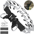 Quick Release Dog Training Collar Adjustable Stainless Steel Collar for Small Medium Large Dog (Black, M/L Neck Girth 14.5"-18.6")