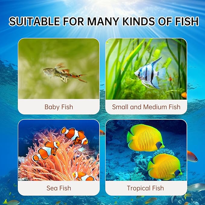 Freeze Dried Bloodworms Fish Food - High Protein Aquatic Food for Goldfish Betta Cichlids Guppies,Tropical & Saltwater Aquarium (30Z)