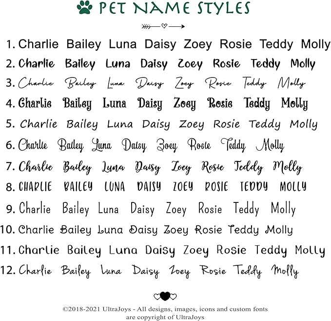 Ultra Joys Cat ID Tag Personalized Pet Tags, Durable Stainless Steel Small Pet Mini Dog Cat Tag Lightweight -Heart Tag in Gold