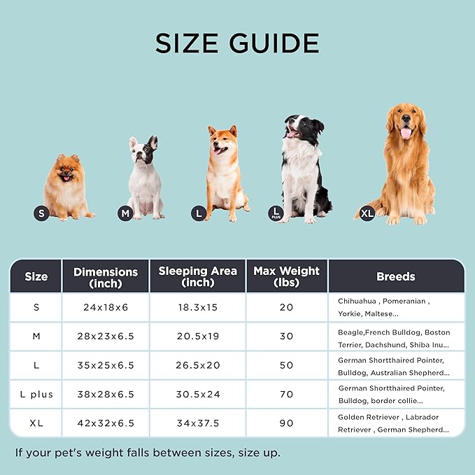 Bedsure Orthopedic Dog Beds Large Sized Dog - Washable Large Dog Cat Bed Waterproof, Comfort Dogs Couch Sofa with Washable Removable Cover, Pet Bed with Nonskid Bottom, Cooling Grey, 35"