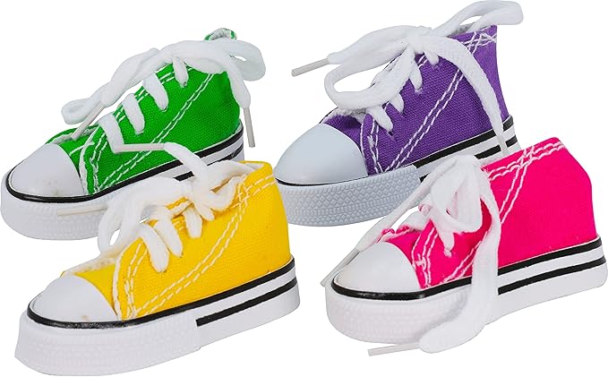 Bonka Bird Toys 6 Mini Sneakers Colorful Cotton Shredding Parrot Parrotlet Budgie Finch Cockatoo