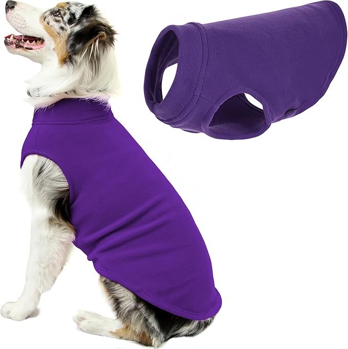 Gooby - Stretch Fleece Vest, Pullover Fleece Vest Jacket Sweater for Dogs, Violet, 3X-Large Length (20.5")