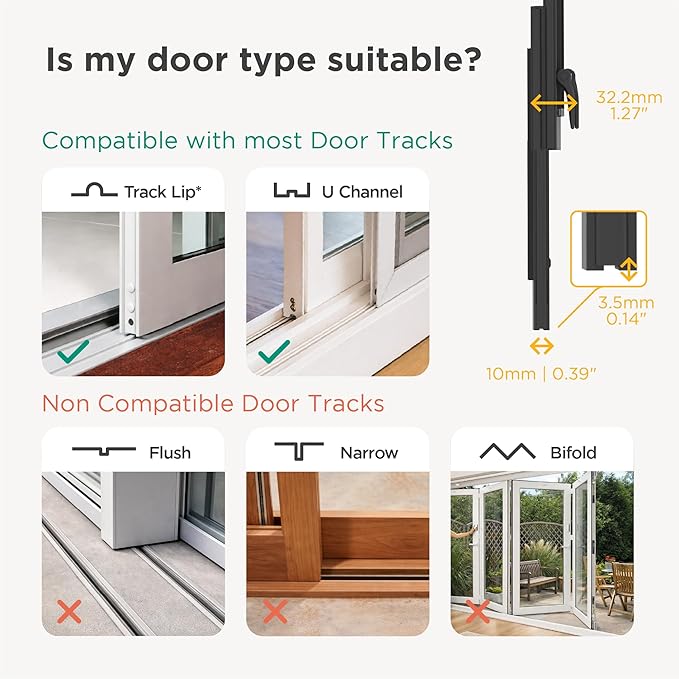 Hakuna Pets V2 Patio Pet Door Screen Insert Panel for Sliding Doors, Fits Door Track Min Ht 55.12" to Max Ht 84.25", UV Resistant Mesh, Locking Magnetic Dog Door, Easy Install and Removal,Small,Silver