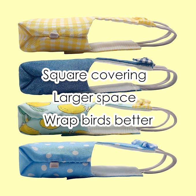 VANFAVORI Bird Diaper Harness Flight Suit Clothes with 80 Inch Flying Leash Rope for Parrots Conure Cockatiel Pet Birds Weight 80-105 Grams, M Size Blue, Including A Cotton Pad