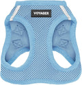 Best Pet Supplies Voyager Step-in Air Harness - All Weather Mesh, Reflective, No Pull Harness for Dogs, Cats - Secure with Hook & Loop Fastener, Buckle, Double D-Rings - Baby Blue, XXS