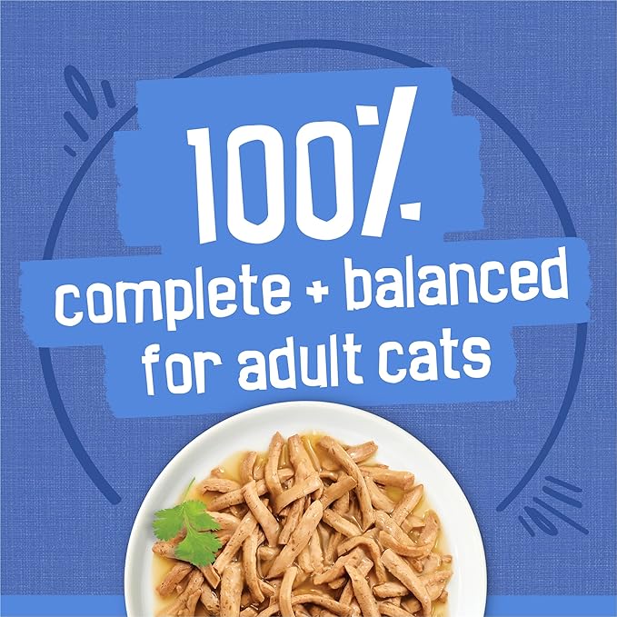 Purina Friskies Wet Cat Food Variety Pack, Shreds With Beef, Turkey and Cheese Dinner, Chicken and Salmon Dinner, and With Ocean Whitefish and Tuna - 48 ct. Can