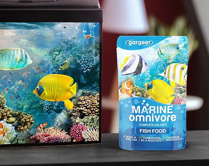 8oz Marine Fish Food for Advanced Breeders. Complete Saltwater Fish Gel Diet. Proudly Made in The USA, Using Premium Ingredients, Ocean Reef Nutrition, Fortified Gourmet Formula. Enjoy...…