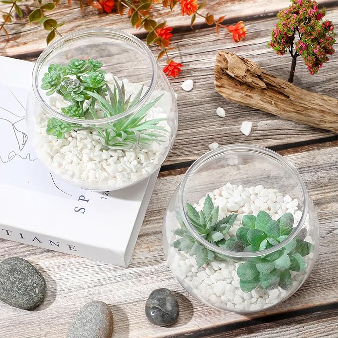8 Pcs Plastic Fish Bowls for Centerpieces 27 oz Clear Fish Bowl for Drinks Unbreakable Heavy Duty Round Vase for Table Centerpieces Wedding Event Home Decor